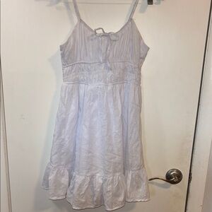 White Ruffled Tiered Sundress with Spaghetti Straps